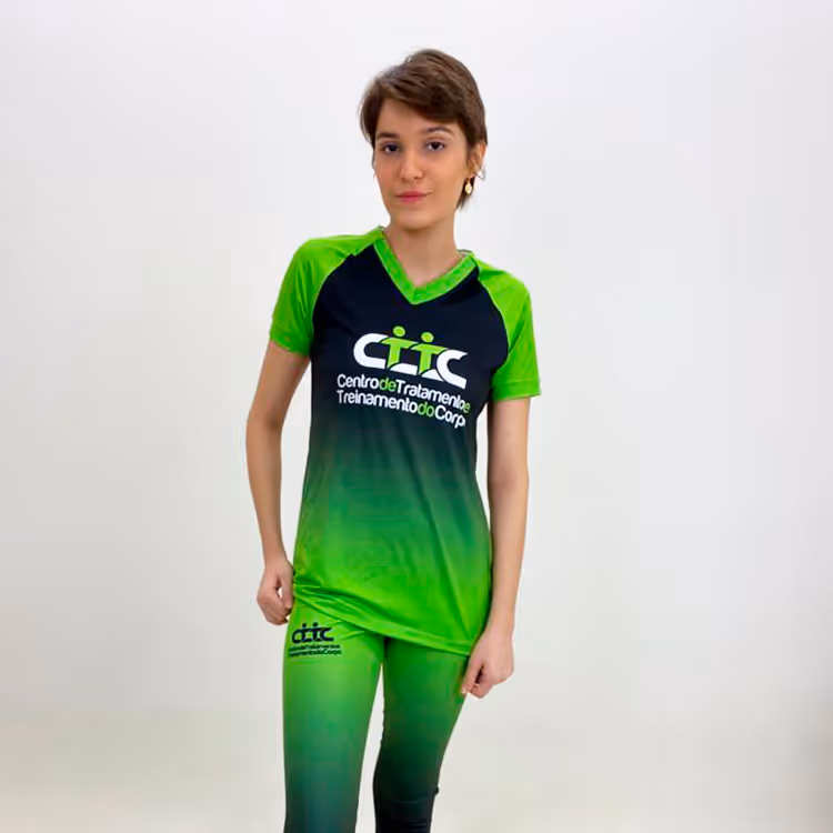 Camiseta Sport Dry feminina degradê